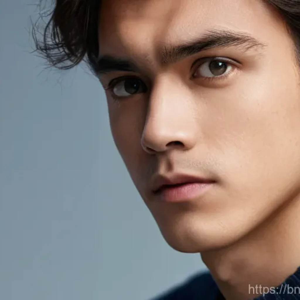 연극배우와 비언어적 표현 연습 - **A close-up portrait of a young adult actor (male or female, dressed in contemporary casual attire ...